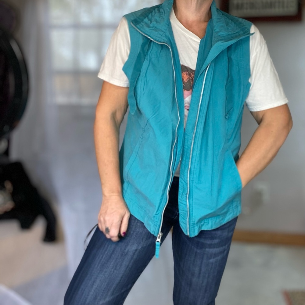 Vintage Columbia teal Full zip vest size extra large - Picture 3 of 13